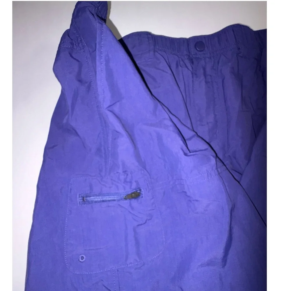 Columbia‎ Men's Purple Nylon Cargo Shorts Elastic Waist Size XL